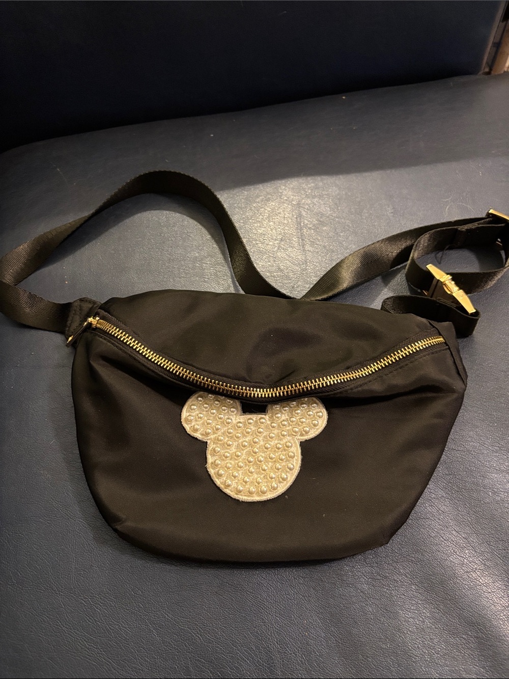Disney Inspired Pearl Mickey Head Belt Bag